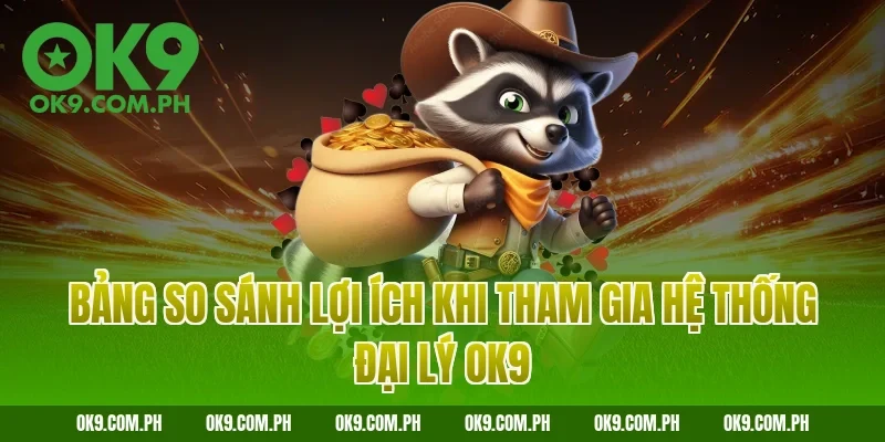 Bảng so sánh lợi ích khi tham gia hệ thống đại lý OK9