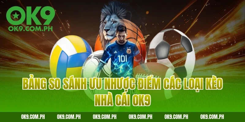 Bảng so sánh ưu nhược điểm các loại kèo nhà cái OK9