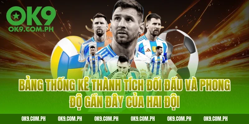 Bảng thống kê thành tích đối đầu và phong độ gần đây của hai đội