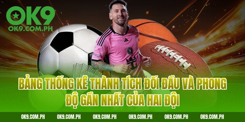 Bảng thống kê thành tích đối đầu và phong độ gần nhất của hai đội