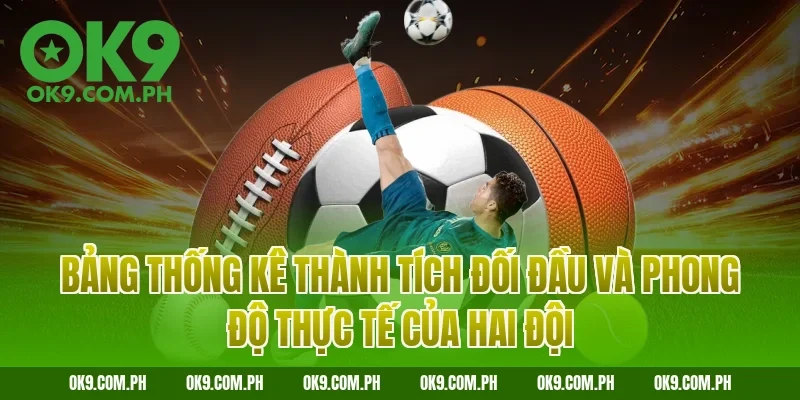 Bảng thống kê thành tích đối đầu và phong độ thực tế của hai đội