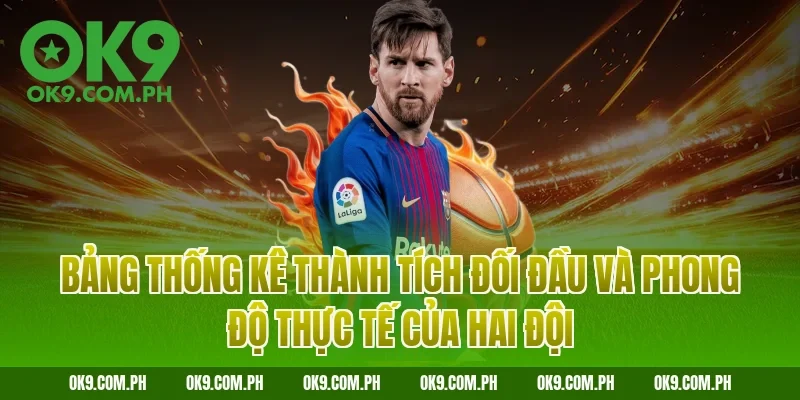 Bảng thống kê thành tích đối đầu và phong độ thực tế của hai đội